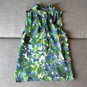 J Crew Sleeveless Silk Blouse